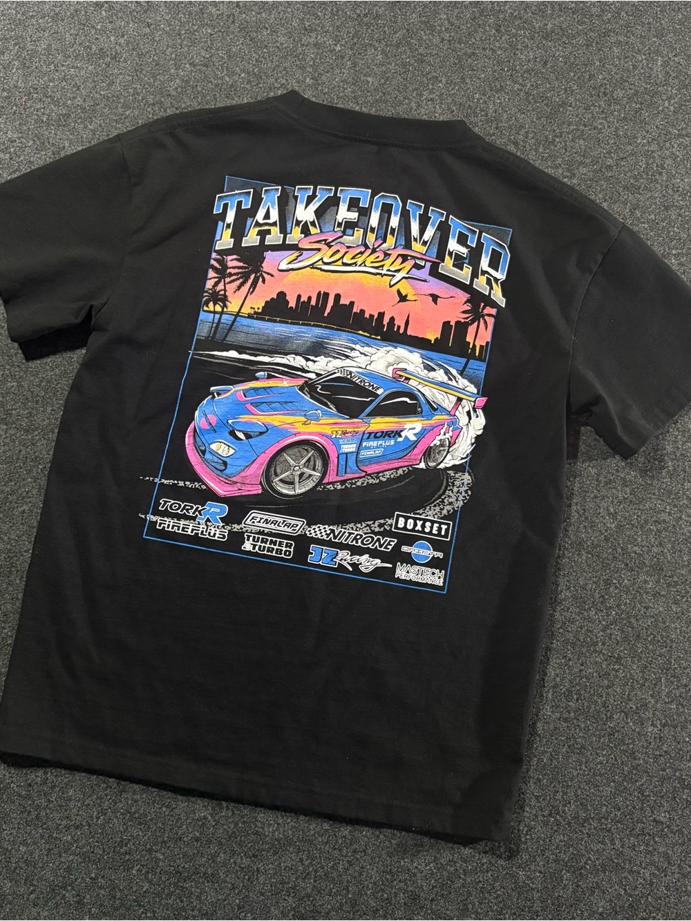 Vintage BoxSet Men’s Small Y2K Racing Drifting Graphic Tee